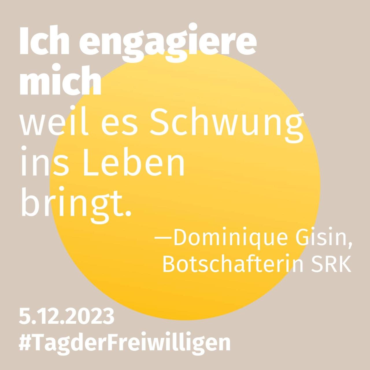 Bild-Text: Ich engagiere mich weil es Schwung ins Leben bringt. 