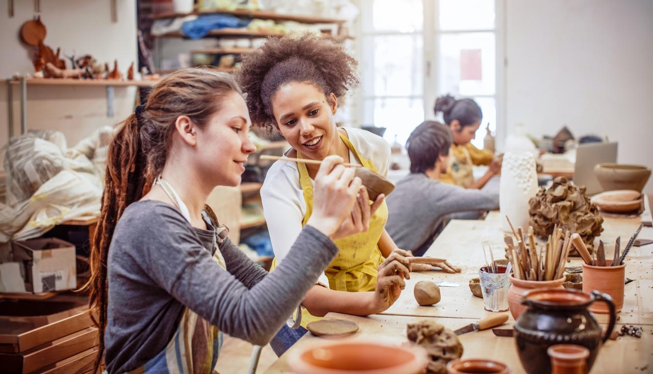 Arbeiten im Kreativatelier